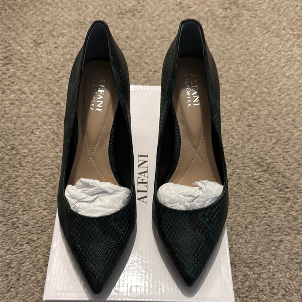 Alfani Black Heels Classic Pointed-Toe Pumps